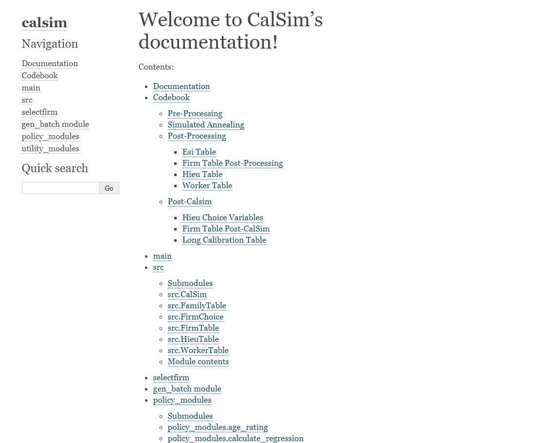 CalSIM Documentation Page